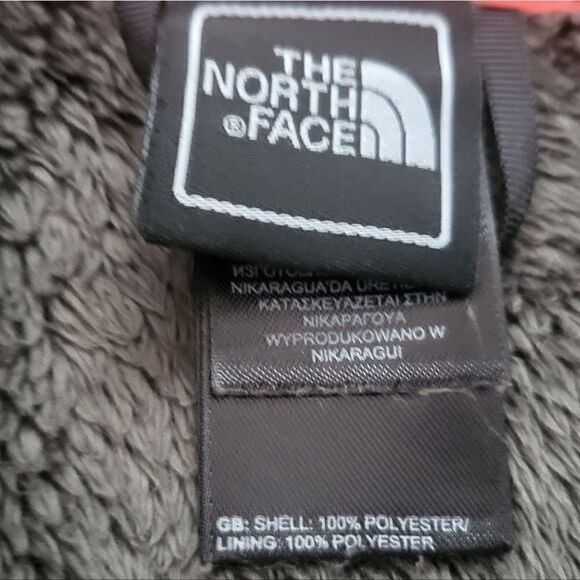The North Face Osito Jacket size med dark green and neon pink super soft comfy - Picture 2 of 6